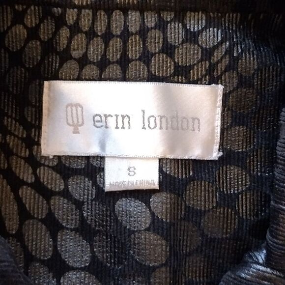 Erin London Women's Size Small Black Adjustable Scrunch Waist Zip up Vest - Picture 4 of 13